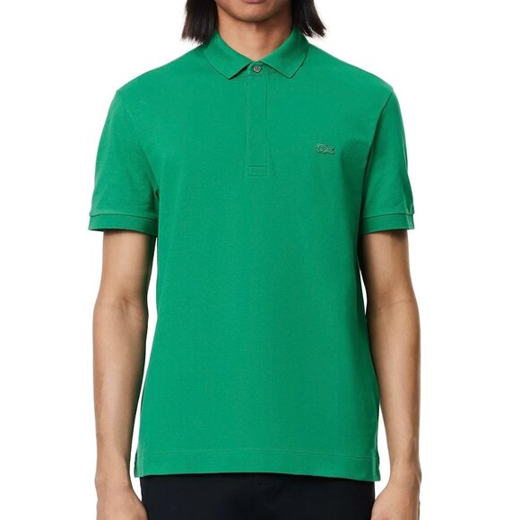 Lacoste Men's Short Sleeve Paris Regular Fit Polo Stretch Cotton Logo Green L - Picture 1 of 6